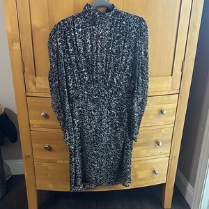 Black and White Patterned Dress